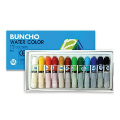 BUNCHO WATERCOLOUR 6CC 12COL WC612
