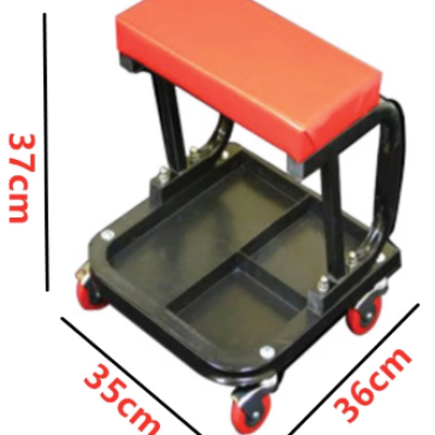 Rolling Creeper Seat Mechanic Workshop Stool Chair Repair Tools Car Roller Seat Padded Mechanic Stool +Tool Tray POMEN
