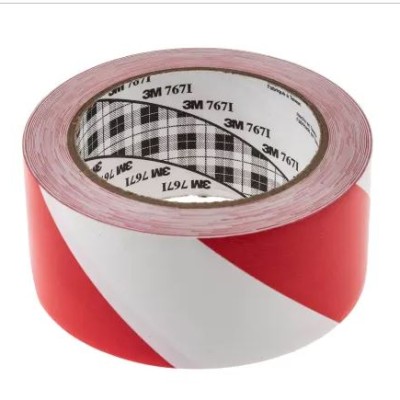 3M 767i Red, White PVC 33m Lane Marking Tape, 0.13mm Thickness