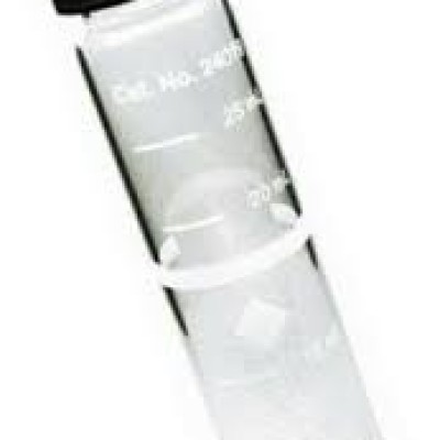 Glass sample cell, 25 mm round, 10-20-25 mL marks, pk 6