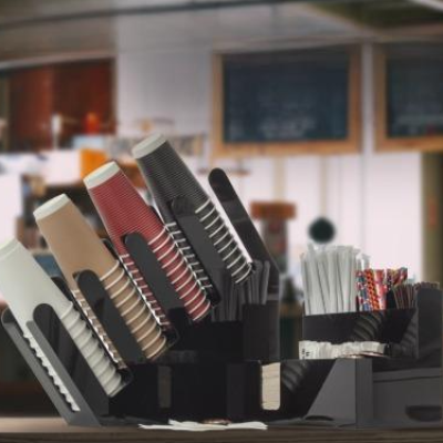 Creative pantry room dispenser storage box for coffee sachet cup straw and etc