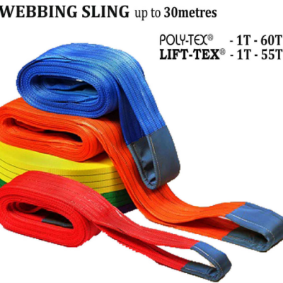 LIFT TEX- Round endless 6T X 6MTR Polyester webbing sling 7:1 Safety factor c w certificate SWL