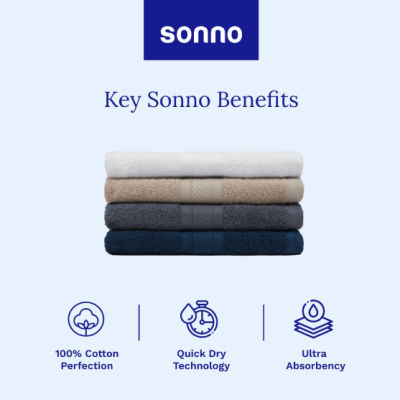 *Sonno  Cotton Ultra Soft Bath Towel (70cm x 140cm)