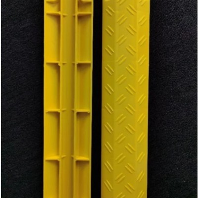 1 METER 1 CHANNEL YELLOW SAFETY PVC CABLE & HOSE PROTECTOR RAMP FLOOR HUMP TRUNKING (100 X 13 X 2CM)