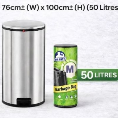 Tidy Heavy Duty Garbage Bag (Size S   M   L   XL) Black Roll
