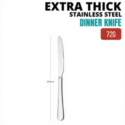 Extra Thick Cutlery Hotel Quality Stainless Steel Dinner Knife