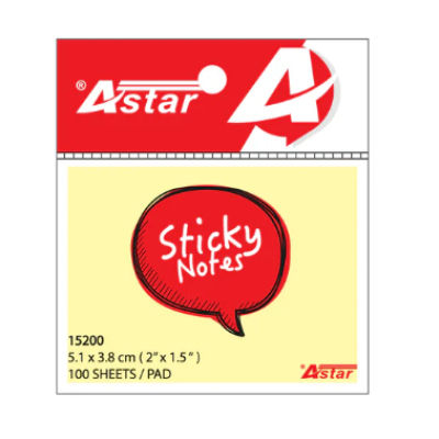 STICKY NOTES- 15200 1.5" X 2" YELLOW
