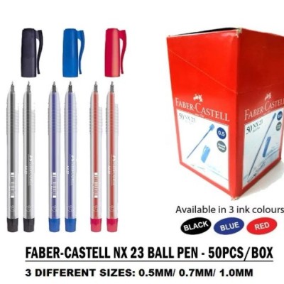 Faber Castell NX23 Ball Pen (Blue  Red  Black) (Box)