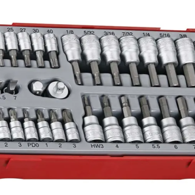Teng Tools 35-Piece Imperial, Metric 1 4 in Bit Socket Set , Hex Bit; Phillips Bit; Pozidriv Bit; Slotted Bit; Torx Bit