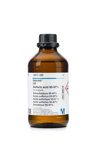 Sulfuric Acid 95-97% for analysis EMSURE® ISO, 2.5L, Merck  /  DE