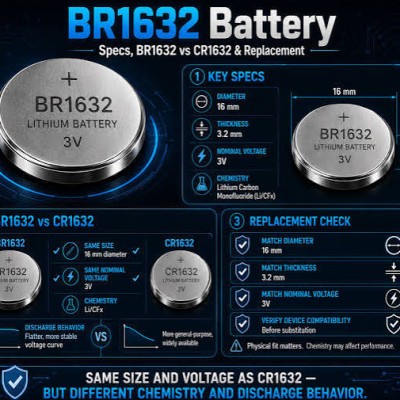 Panasonic BR1632 battery high temperature resistant automotive external tire pressure battery