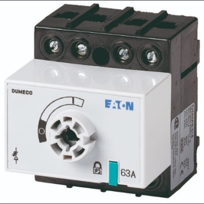 EATON 4 POLE SURFACE MOUNT ISOLATOR SWITCH - 63A MAXIMUM CURRENT, 30KW POWER RATING, IP20, C