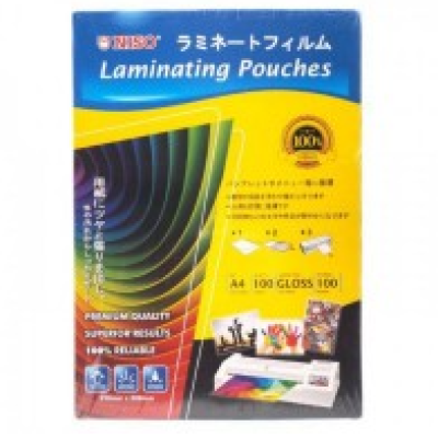 FILM- NISO LF100 LAMINATING FILM, 100 MICRONS A4 (220MM X 308MM) 100'S