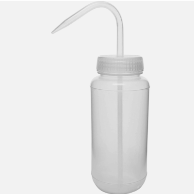 AZLON WASH BOTTLES 500ml, SLOPE SHOULDER, PLAIN, WHITE CAP