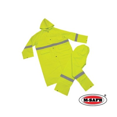 M-SAFE HEAVY DUTY PVC RAINCOAT WITH REFLECTOR
