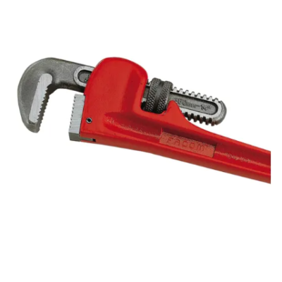 Facom Pipe Wrench, 200 mm Overall, 35mm Jaw Capacity [134A.8]