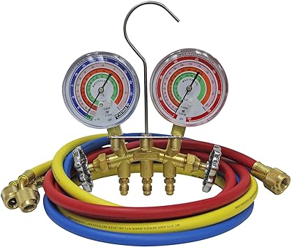 Standard and high pressure hoses with standard fitting (1      /      4" SAE) - For hvac manifold gauge