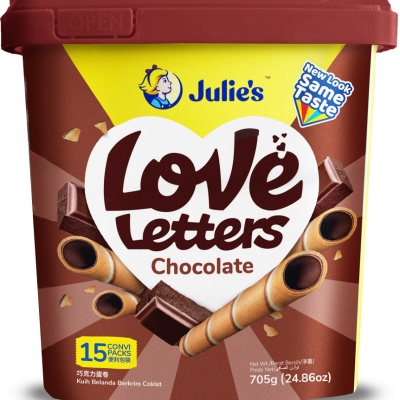 *Julie's Love Letters Wafer Rolls (705g) [STRAWBERRY CHOCOLATE]