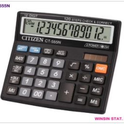 CITIZEN CALCULATOR 12 digit 120 steps Check & Correct 2 power