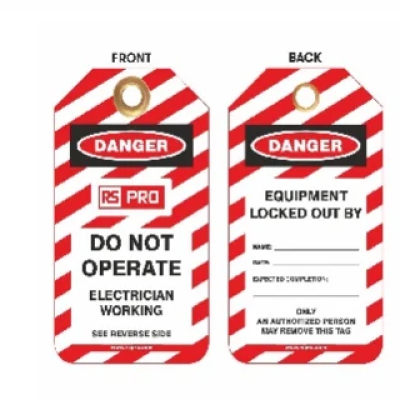 RS PRO 10 Per Pack x 'Do Not Operate' Lockout Tag