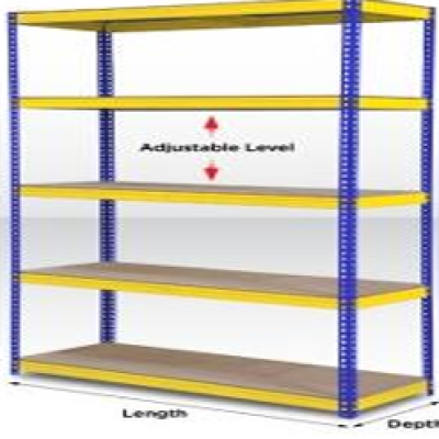 5 Level Boltless Rack W1500 x D300 x H1830mm
