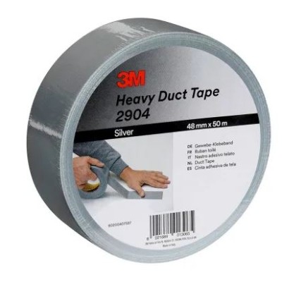 3M Scotch 2904 Scotch 2904 Duct Tape, 50m x 48mm, Silver