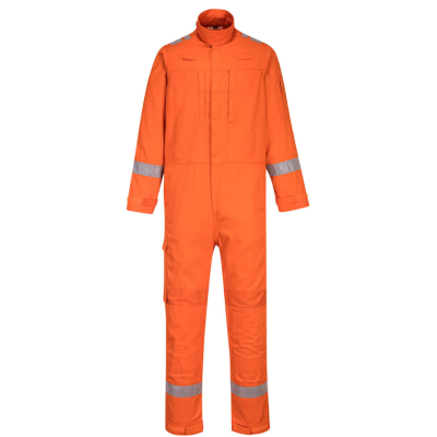 Portwest FR501 - Bizflame Work Stretch Panelled FR Coverall Orange