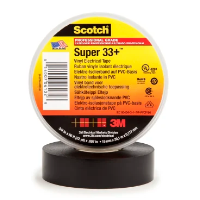 3M Scotch Super 33+ Black PVC Electrical Tape