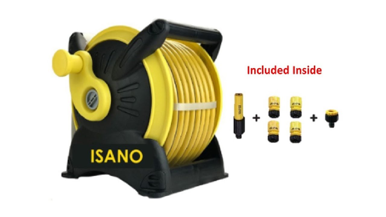 ISANO Hose Reel Set 15M Outdoor Garden Hose