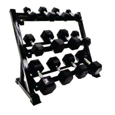 Horizontal Premium 3 Tier Dumbbell Rack
