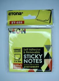 ETONA ET-03 STICK NOTE 3" X 3" (DELIVER TO LABUAN AREA ONLY)