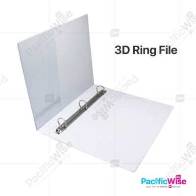 PVC White Ring File A4 File 3D Ring Binder Fail Cincin PVC 65mm-1Pc
