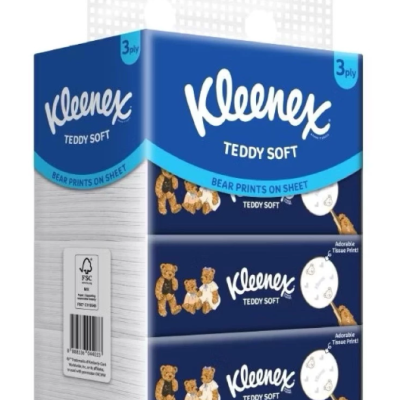 KleenexR 2-Ply Facial Tissue, Flat, Soft and Absorbent, 100 Count