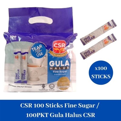 *CSR Fine Sugar Sticks Tubes (100 Sachets x 5 gm)
