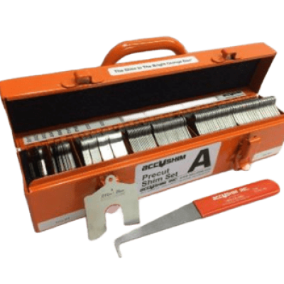 ACCUSHIM A-FULL KIT Full Shim Kit, 2 x 2 Inch Size, With Shim Extractor, 260 Pieces, Stainless Steel