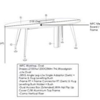 *Bristol MEETING TABLE - 8 PAX