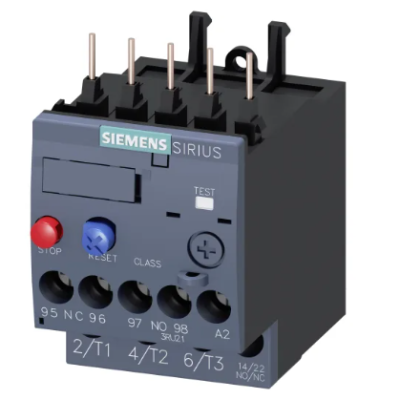 Siemens, 3RU Thermal Overload Relay 1 NO 1 NC, 1.1 to 1.6 A F.L.C, 1.6 A Contact Rating, 0.55 kW 3, 3RU2116-1AB0