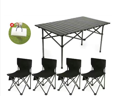 Camping Table and Chair 5pcs Set With Carry Bag Outdoor