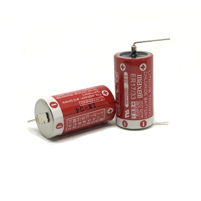 *Maxell ER17 33 3.6V 1600MAH PLC industrial battery with Brown Connector