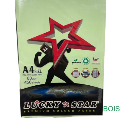 LUCKY STAR A4 COLOUR PAPER 80GSM GREEN