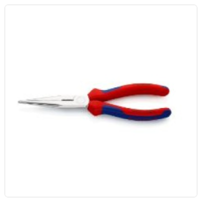 Knipex Long Nose Pliers, 200 mm Overall, Straight Tip, 73mm Jaw