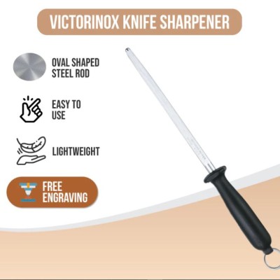 VICTORINOX 20cm Domestic Knife Sharpener with Honing Steel