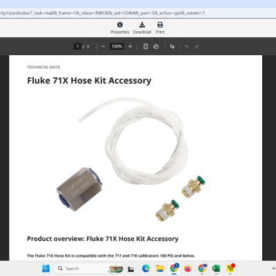 Fluke 71X Hose Accessories Kit