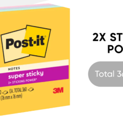 3M Post-it Super Sticky Notes Cube Sweets Collection 3x3 [90s x 4 Pads] SINGLE PACK