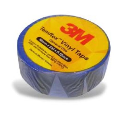 3M 150 TEMPLEX VINYL ELECTRICAL TAPE 18MM x 5M x 0.13MM - BLUE
