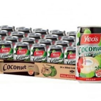 Yeo's Coconut Juice Drink 24 cans x 300ml