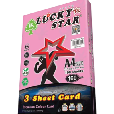 PAPER COL A4 160GSM 100'S C PINK 342 L STAR