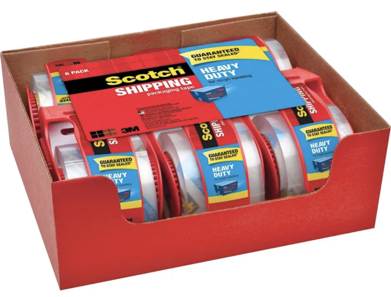 TAPE, HEAVY DUTY SHIPPING PACKAGING TAPE, DIM:1.88""x 800"", CLEAR, 6 rolls      /      pack