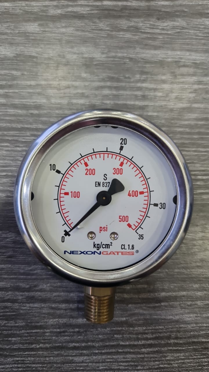 Pressure guage range 500psi