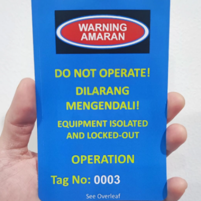 PVC Rigid Base with UV Sticker Tag, 8.5cm x 14.5cm, per piece